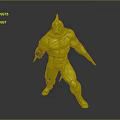 Blue And Yellow Superhero Character With Lightning Symbol Helmet Standing Pose Fictional Creature