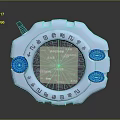 Electronic Digital Device With White Casing Blue Buttons And Display Screen Interface 3d model