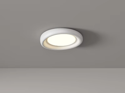 Minimalist White Ceiling Light With Bright Illumination 3d model