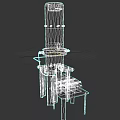Vintage Rusted Industrial Equipment With Cylindrical Metal Structure And Support Base