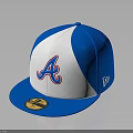 Stylish Blue And White Atlanta Braves Baseball Cap With New Era Logo