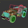 Bulletproof Car Armed Jeep Armed Car Armed Bulletproof Car Military Jeep Off-road Jeep Humvee 3d model