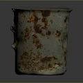 Old Rusty Metal Bucket With Rust Spots Weathered Surface And Vintage Design For Home