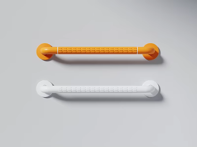 Two Colored Grab Bars With Textured Grips 3d model