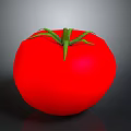 Fresh Red Tomato With Green Stem Smooth Surface And Round Shape For Daily Use