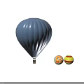 Colorful Hot Air Balloons As Amusement Equipment With Geometric Patterns And Striped Designs