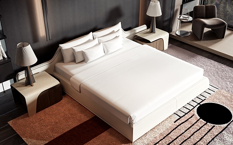 Style Commodity Bed 3d model