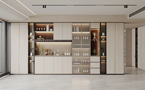 Modern Wine Cabinet 3d model