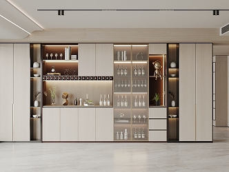 Modern Wine Cabinet 3d model