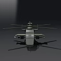 3D Military Helicopter Model With Camouflage Paint Rotor And Fuselage Design
