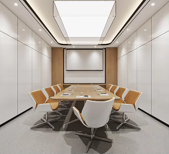 Modern Meeting Room Meeting Table and Chair 3d model