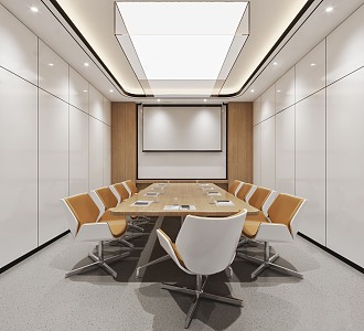 Modern Meeting Room Meeting Table and Chair 3d model