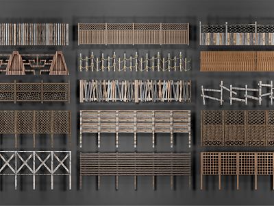 New Chinese Fence Solid Wood Fence model