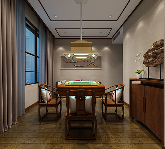 New Chinese Chess Room 3d model