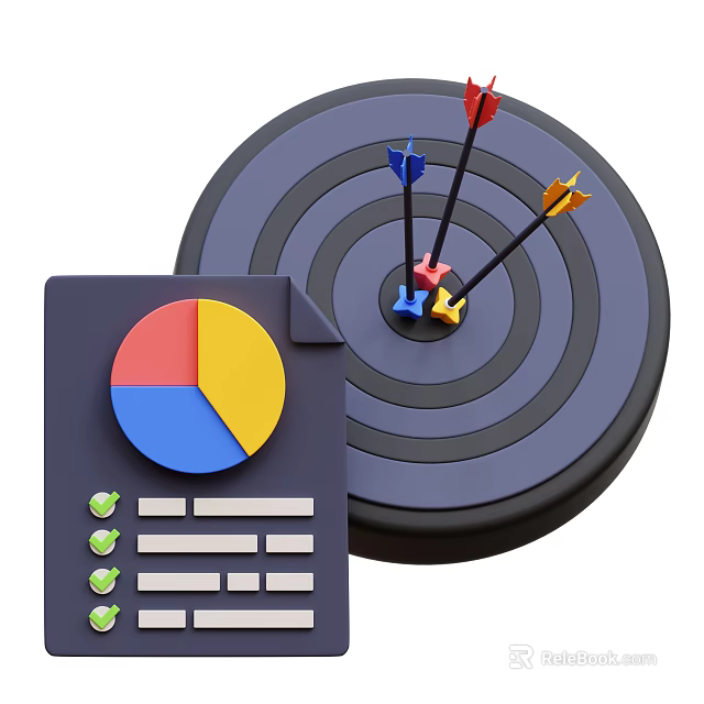 Outdoor Sports Equipment Durable Target with Arrows and Performance Chart Checklist 3d model 