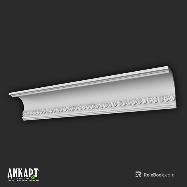 White Decorative Architectural Molding With Intricate Pattern For Interior Design 3d model 