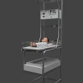 Medical Infant Incubator Equipment With Control Panel And Metal Frame Tray