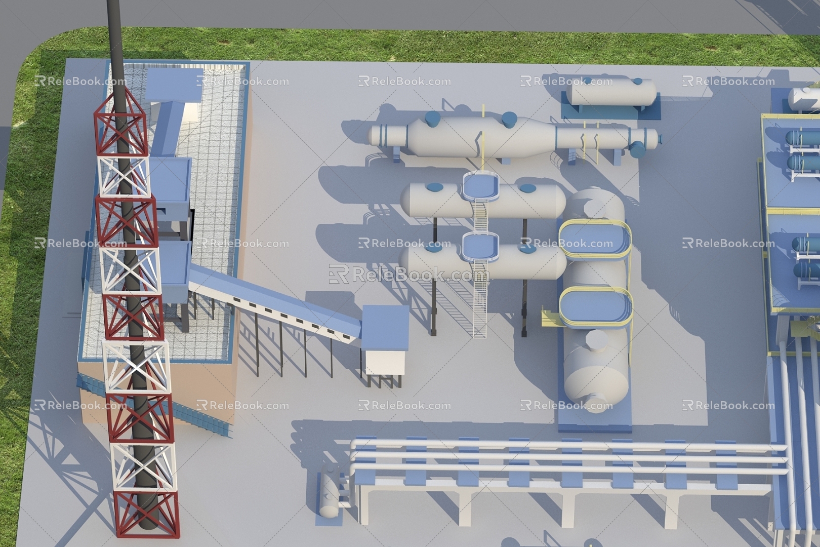 Plant industrial atmosphere 3d model