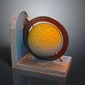 Decorative Globe Ornament Set with Metal Stand and Stable Base for Home Decor