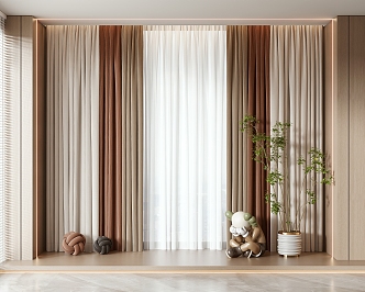 Curtains 3d model