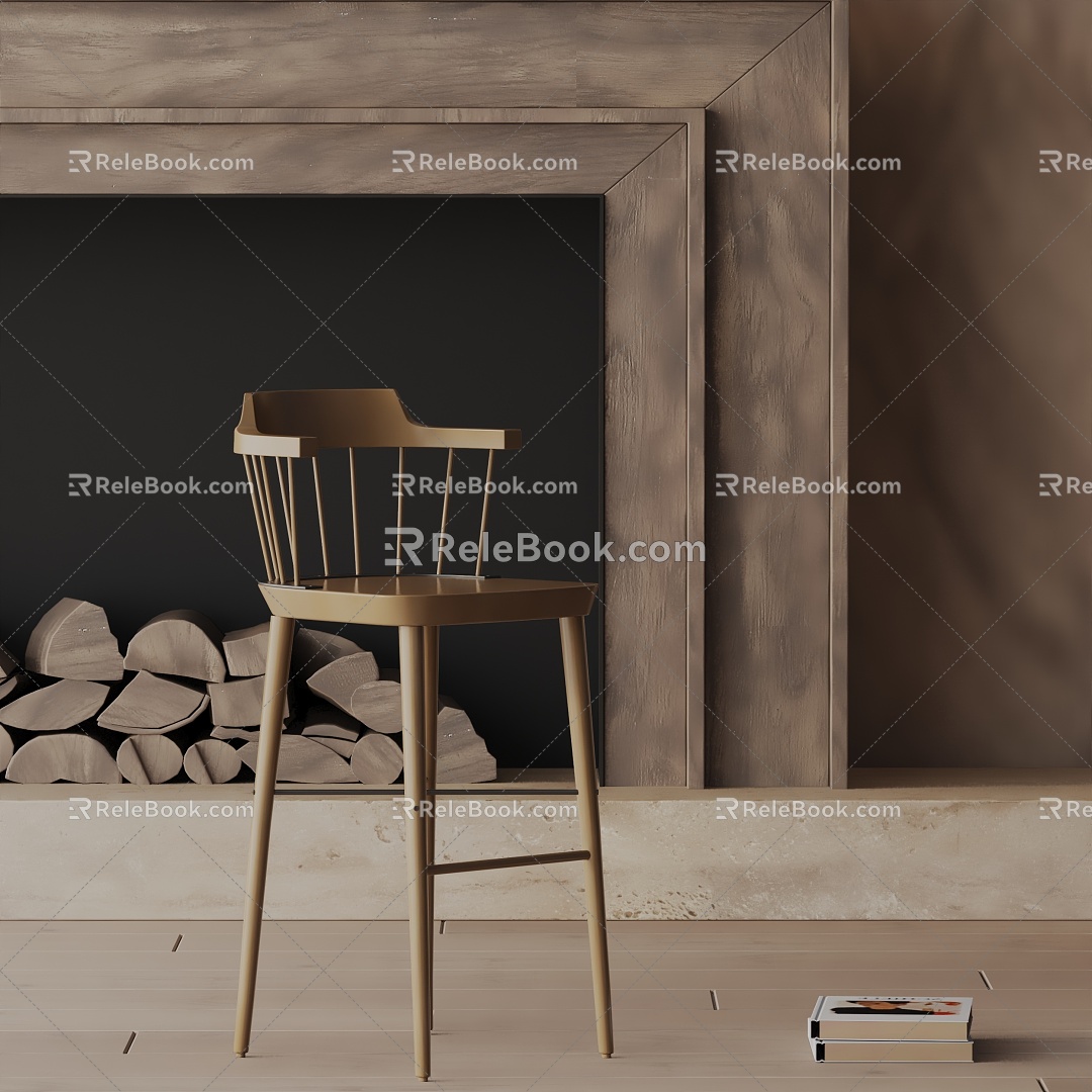 Modern Bar Chair 3d model