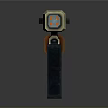 Long Barreled Weapon With Orange Stripes Transparent Section And Black Grip Design