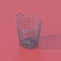 Practical Metal Wire Mesh Storage Basket With Handles For Home Organizing 3d model