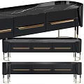 Modern TV Stand Designs in White Light Wood Black with Gold Handles and Metal Legs