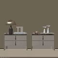 Modern Bedside Tables With Marble Top Drawers Gold Lamp Vases And Books