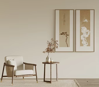 New Leisure Chair New Single Chair New Hanging Painting New Decorative Painting New Balcony Chair 3d model