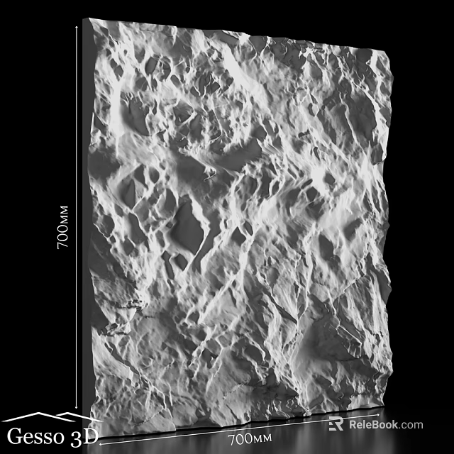 Textured Wall Surface With Rough Natural Pattern For Interior Design Decor 3d model 