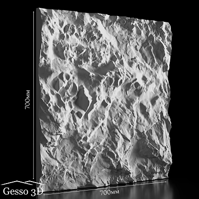 Textured Wall Surface With Rough Natural Pattern For Interior Design Decor 3d model