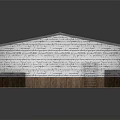 Modern Large Building Featuring Glass Roof White Brick Walls And Brown Base Structure