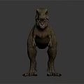 Realistic Tyrannosaurus Rex Standing 3D Model With Sharp Teeth And Small Forelimbs