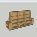 Wooden Multi Tiered Display Shelf With Modern Design For Retail Products