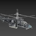 Military Combat Helicopter With Dark Camouflage Dual Rotor Weapon Systems And Number 51