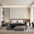 Modern Bedroom Interior Design With King Bed Pendant Lights And Accent Chair
