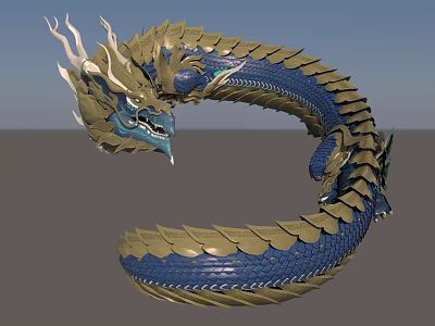 Modern Dragon Chinese Dragon 3d model Modern Dragon Chinese Dragon 3d model