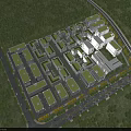 Aerial Planning of Modern Residential Community With Green Rooftops And Road Networks