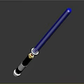 Blue Lightsaber With Black Silver Handle And Glowing Blue Blade