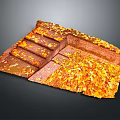 Crunchy Golden Food Particles With Textured Layers For Cooking Use