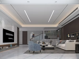 Modern Basement 3d model
