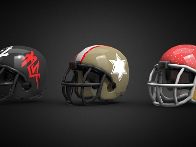 Football Helmet Baseball Helmet Motorcycle Helmet 3d model