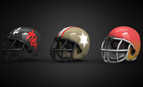 Football Helmet Baseball Helmet Motorcycle Helmet 3d model