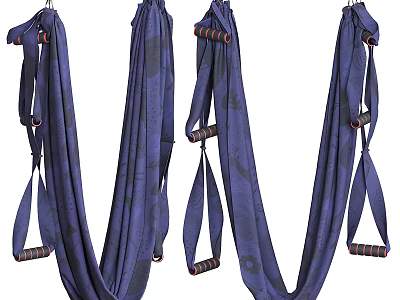 Purple Aerial Yoga Hammock Sports Equipment for Fitness Training and Workout 3d model