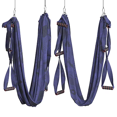 Purple Aerial Yoga Hammock Sports Equipment for Fitness Training and Workout 3d model
