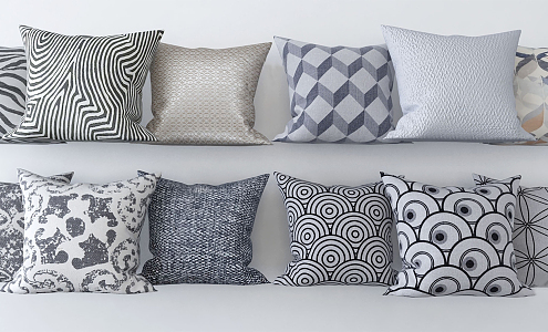 Modern pillow combination 3d model