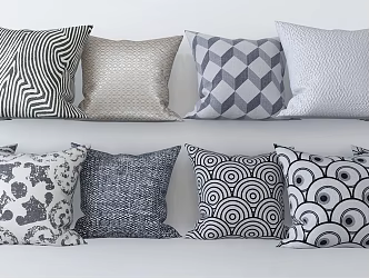 Modern pillow combination 3d model