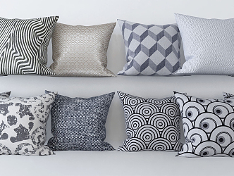 Modern pillow combination 3d model