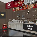 Cozy Costa Coffee Café Interior with Bokatu Club Menu Board Counter Shelves and Warm Lighting